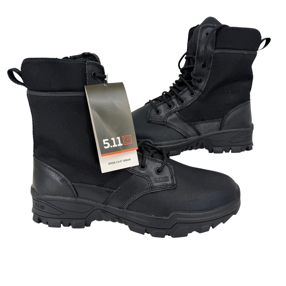 5.11 Tactical Speed 3.0 Urban Boots Mens 11 Black Leather Nylon Side Zip